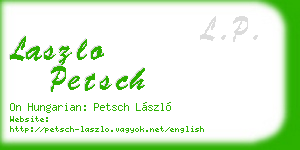 laszlo petsch business card