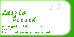 laszlo petsch business card